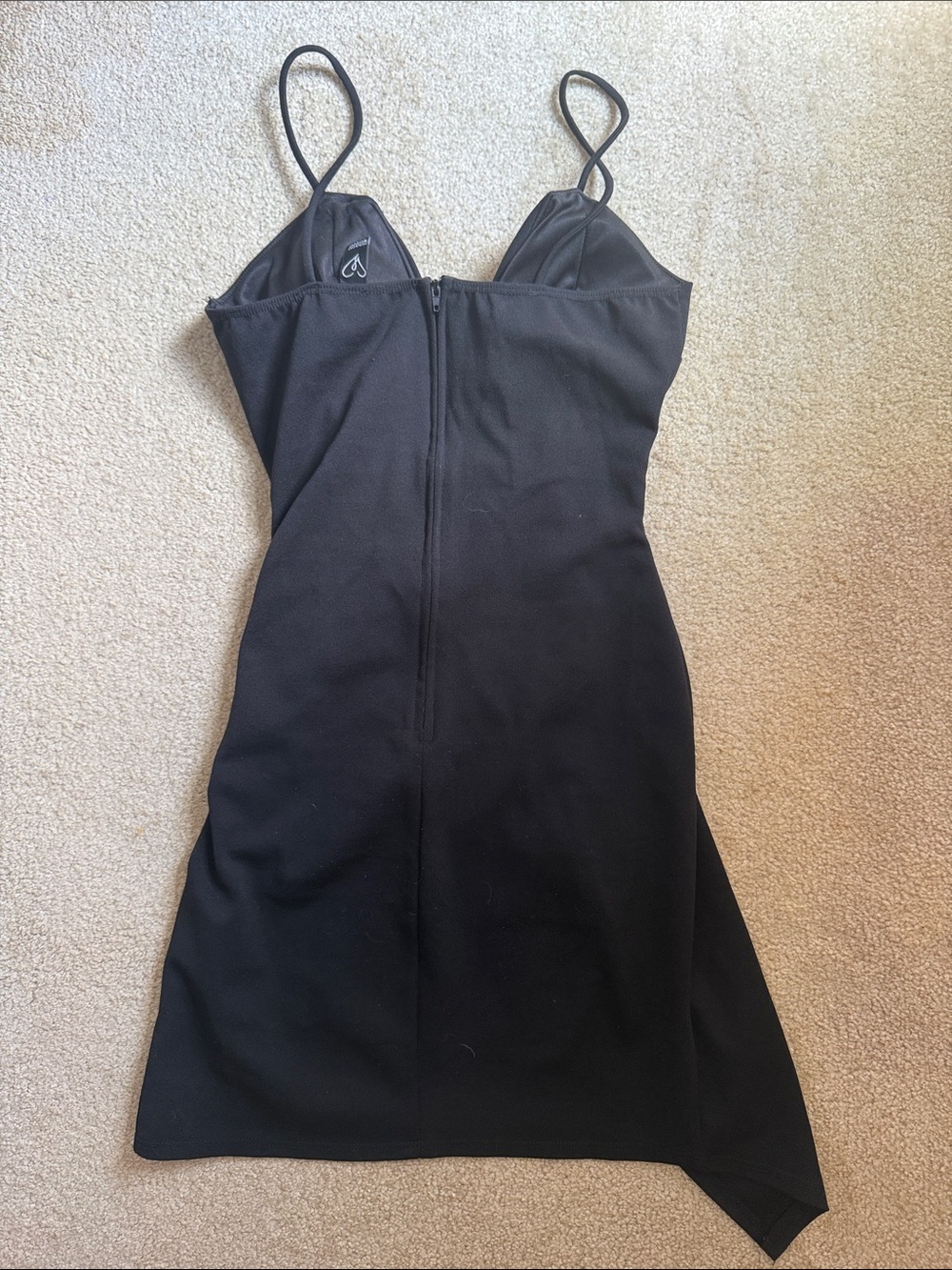 Windsor Black Spaghetti-Strap Wrap-Front Mini Dress - Picture 3 of 3